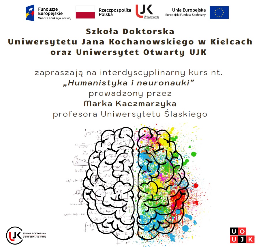 Plakat kursu "Humanistyka i neuronauki"
